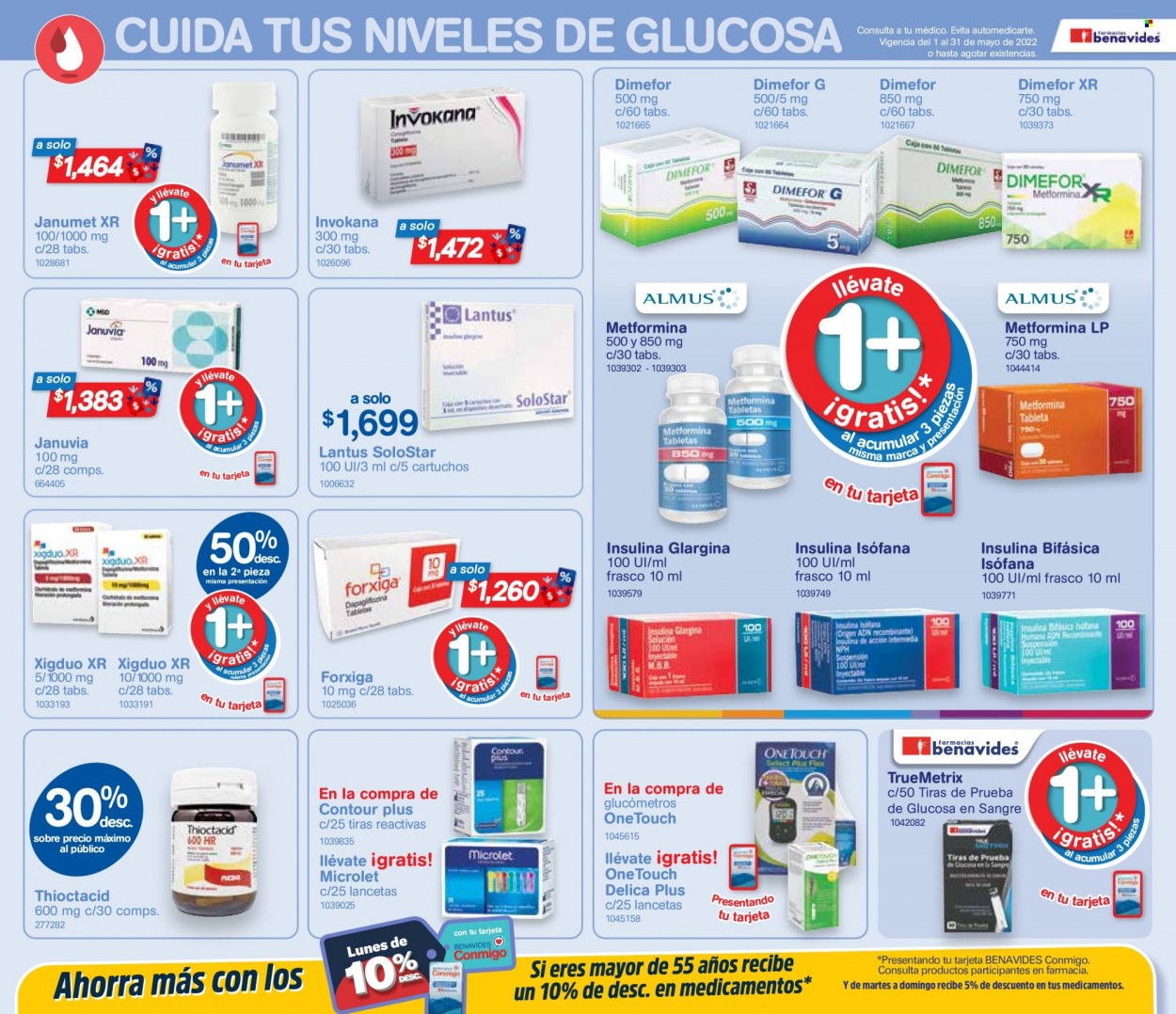Oferta vigente Farmacias Benavides - 1.5.2022 - 31.5.2022. Página 8.