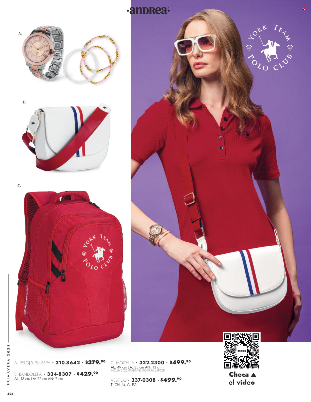 thumbnail - Folleto actual Andrea - Ventas - vestido, mochila, pulsera, reloj. Página 18.