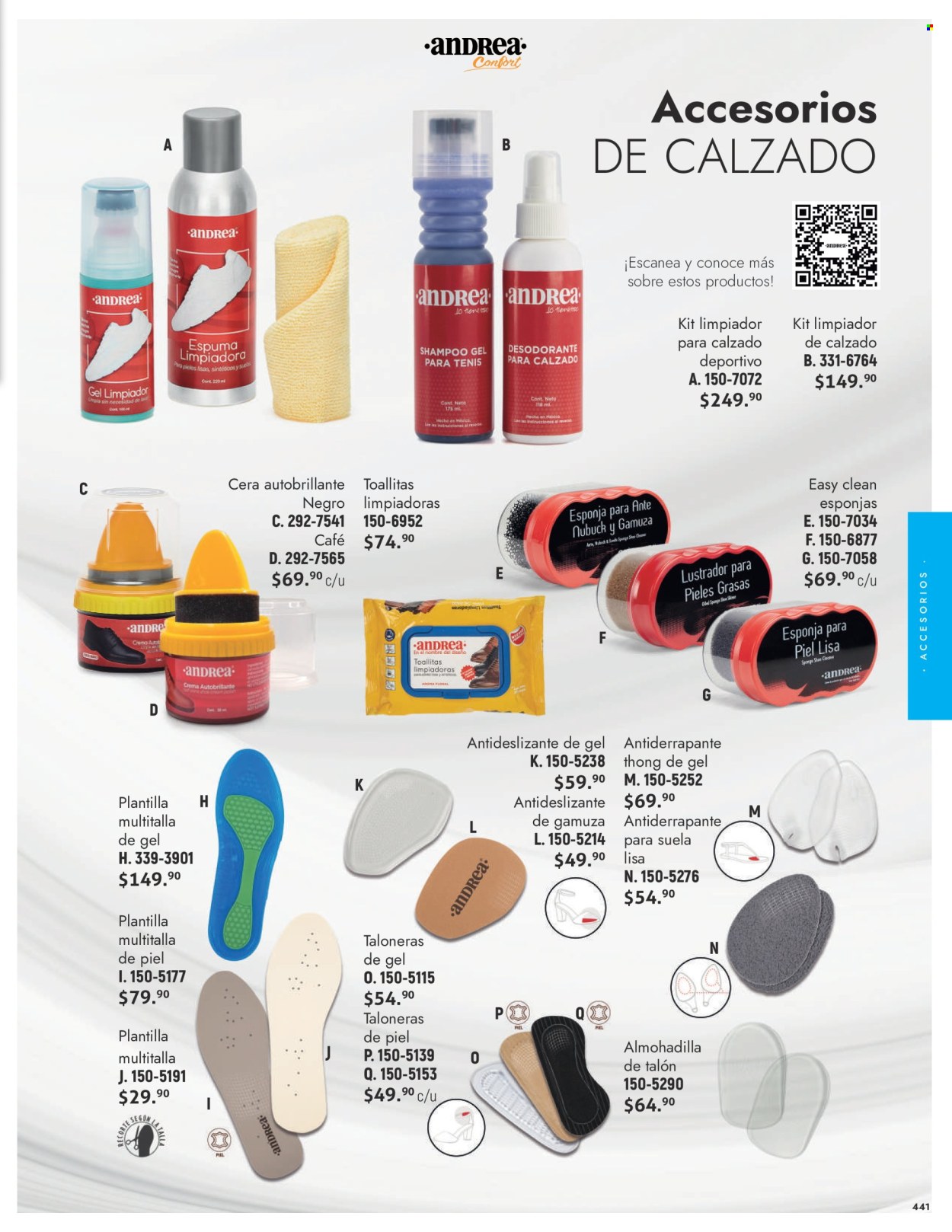 thumbnail - Folleto actual Andrea - Ventas - esponja, toallitas, zapatos, zapatos deportivos, gel limpiador, champú, desodorante. Página 33.