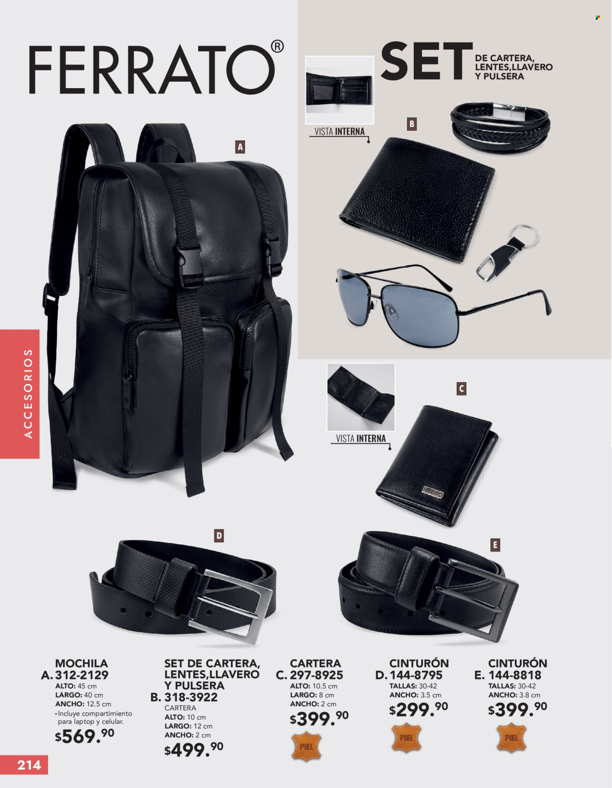thumbnail - Folleto actual Andrea - Ventas - mochila, cinturón, pulsera, llavero, cartera. Página 8.