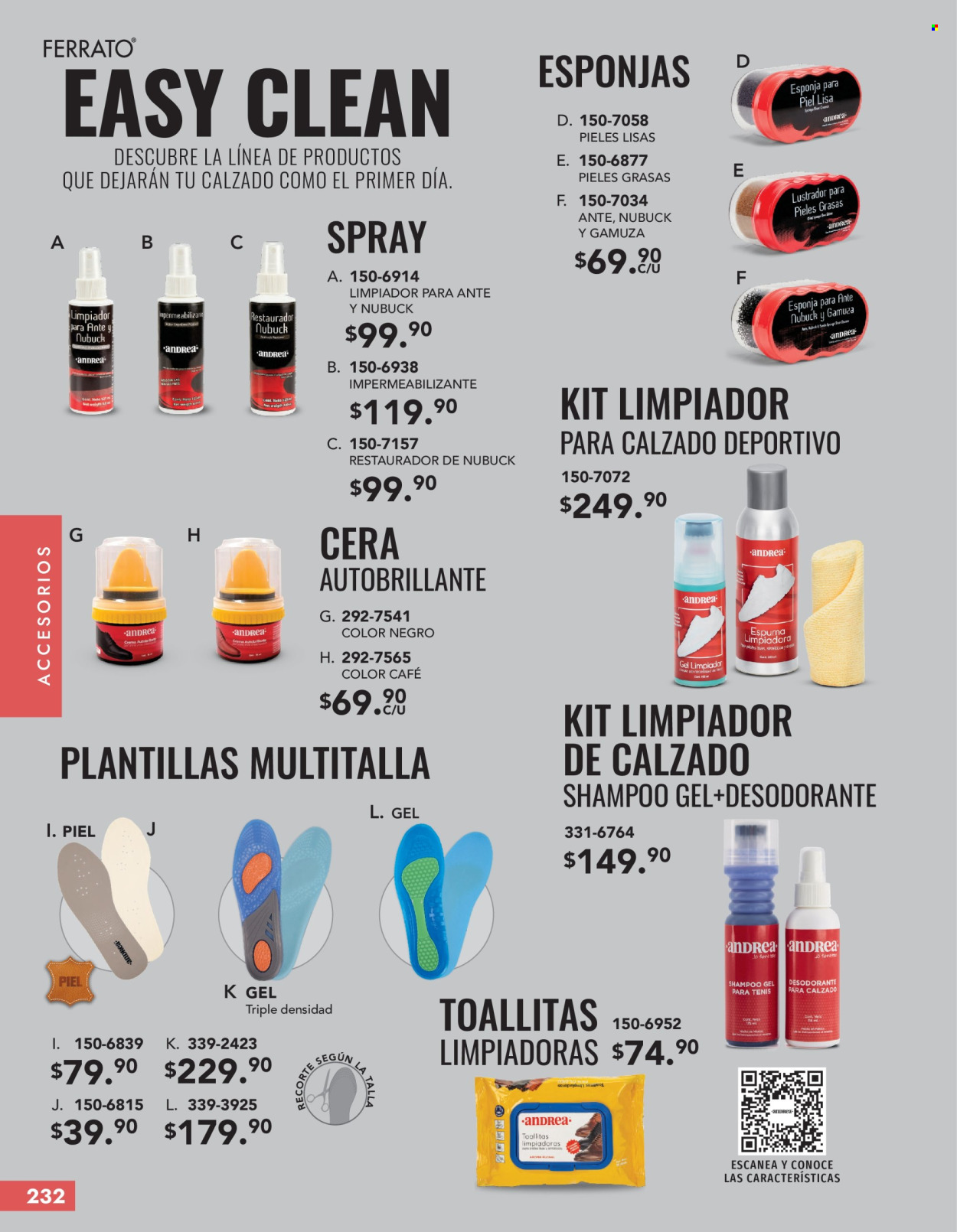 thumbnail - Folleto actual Andrea - Ventas - esponja, toallitas, zapatos, zapatos deportivos, gel limpiador, champú, desodorante. Página 26.
