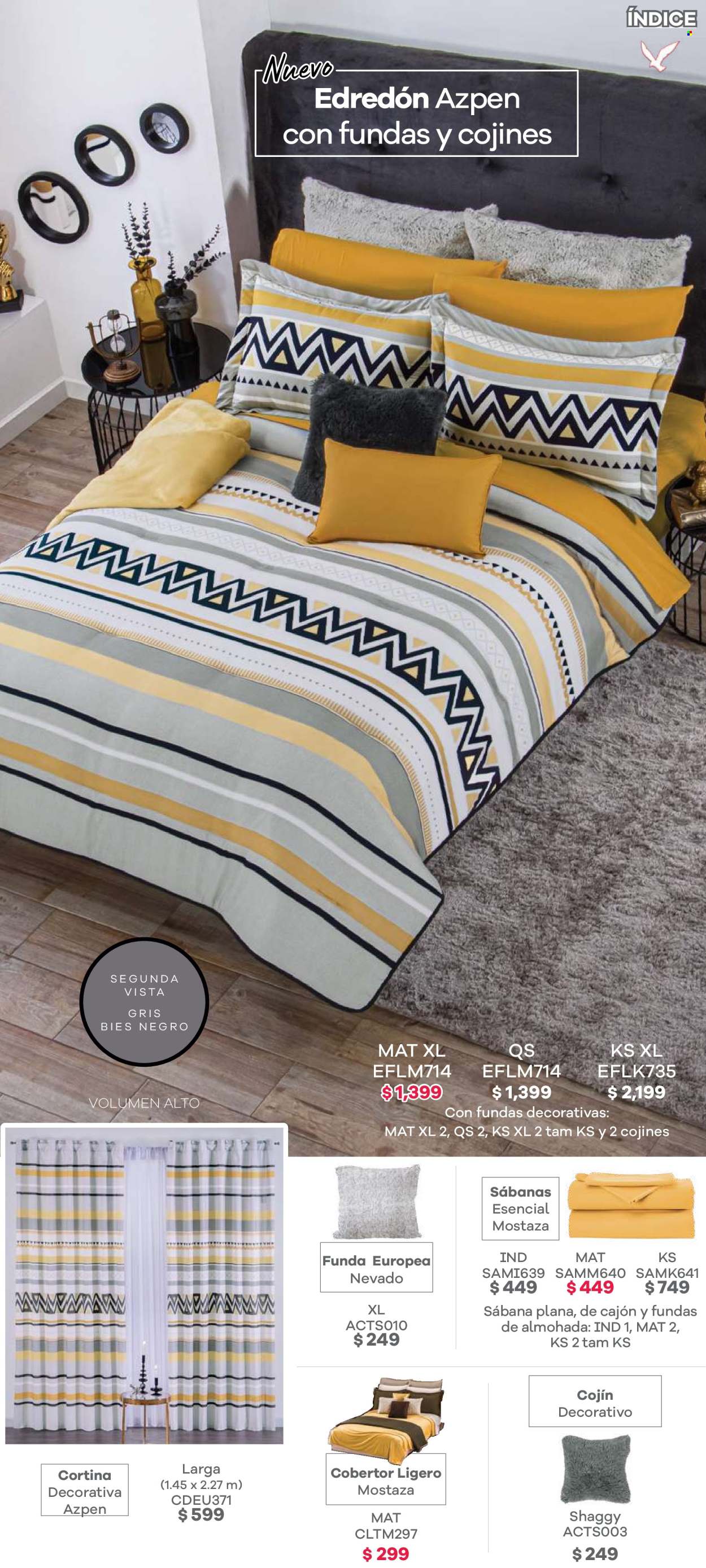 thumbnail - Folleto actual Colchas Concord - Ventas - decoración, cortina, sábana, cobertor, edredón, funda de almohada. Página 23.