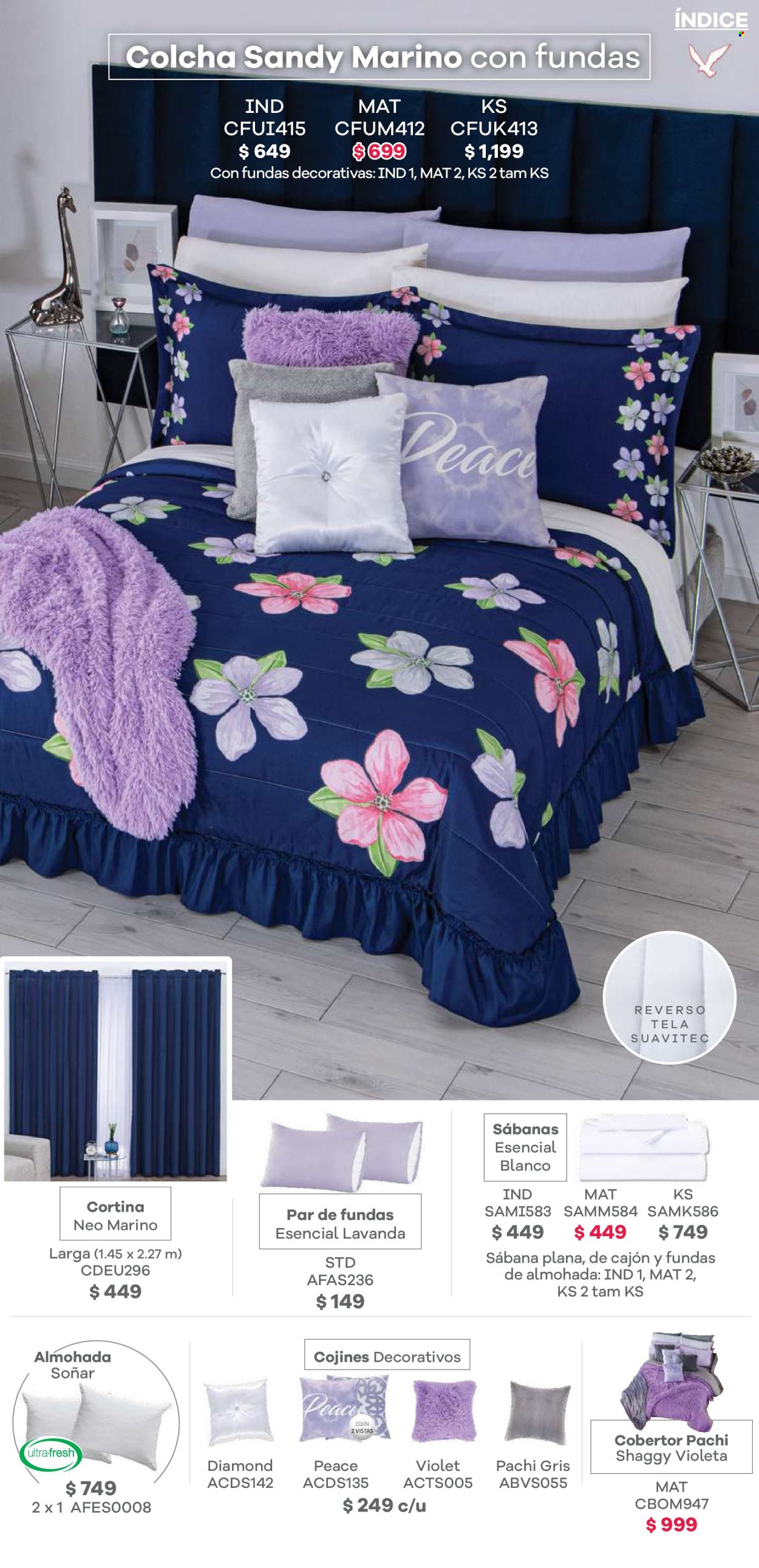 thumbnail - Folleto actual Colchas Concord - Ventas - cojín, colcha, cortina, sábana, cobertor, funda de almohada. Página 44.