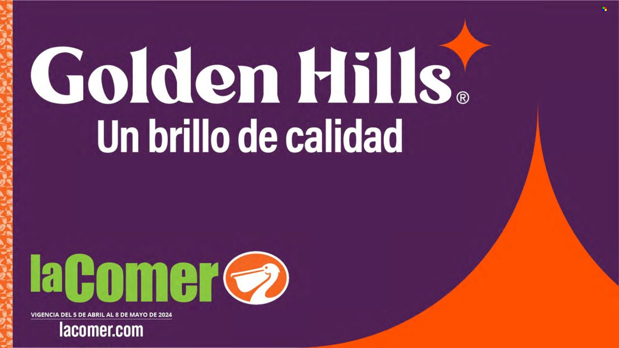 thumbnail - Folleto actual La Comer - 5.4.2024 - 8.5.2024 - Ventas - Golden Hills. Página 1.