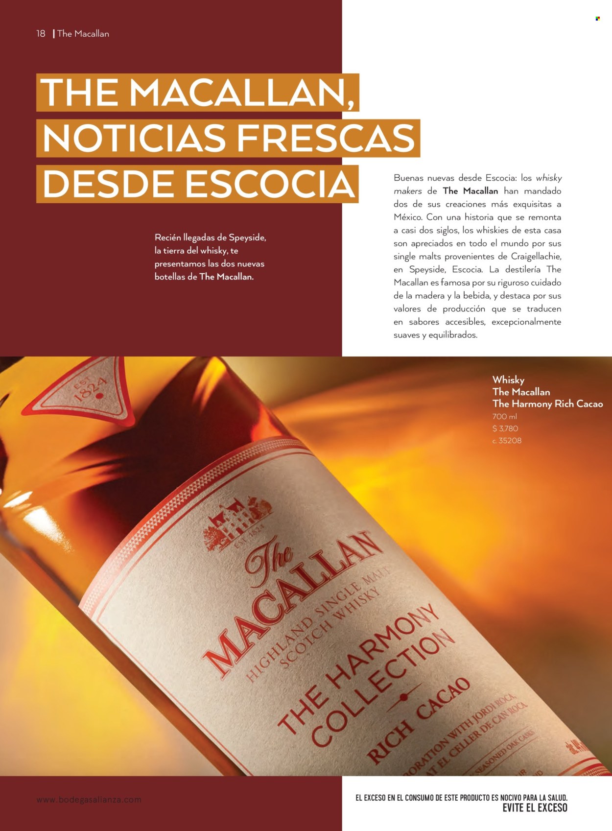 thumbnail - Folleto actual Bodegas Alianza - 1.4.2024 - 30.6.2024 - Ventas - bebida, bebida alcohólica, Macallan, whisky. Página 20.
