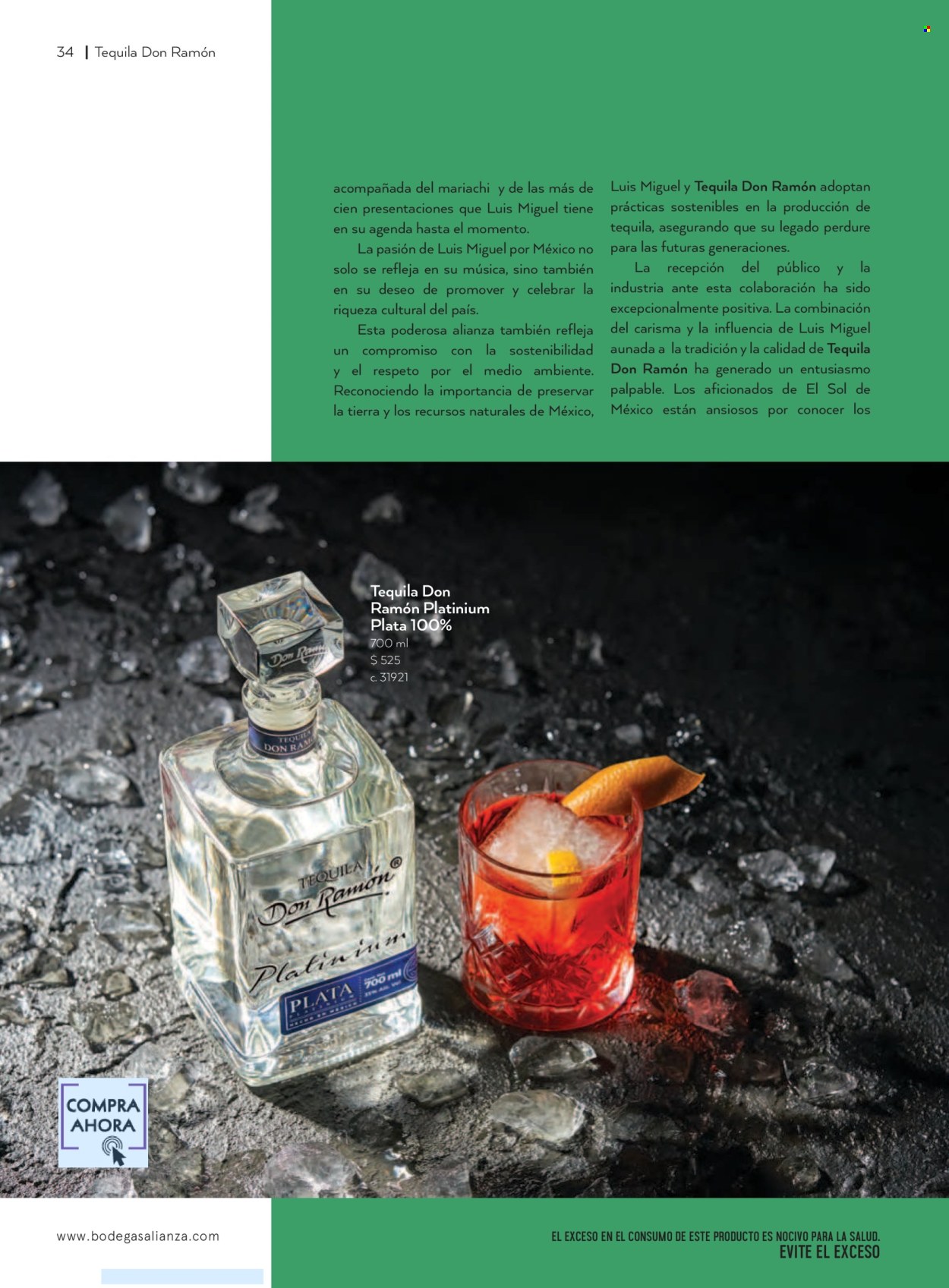 thumbnail - Folleto actual Bodegas Alianza - 1.4.2024 - 30.6.2024 - Ventas - bebida alcohólica, tequila. Página 36.