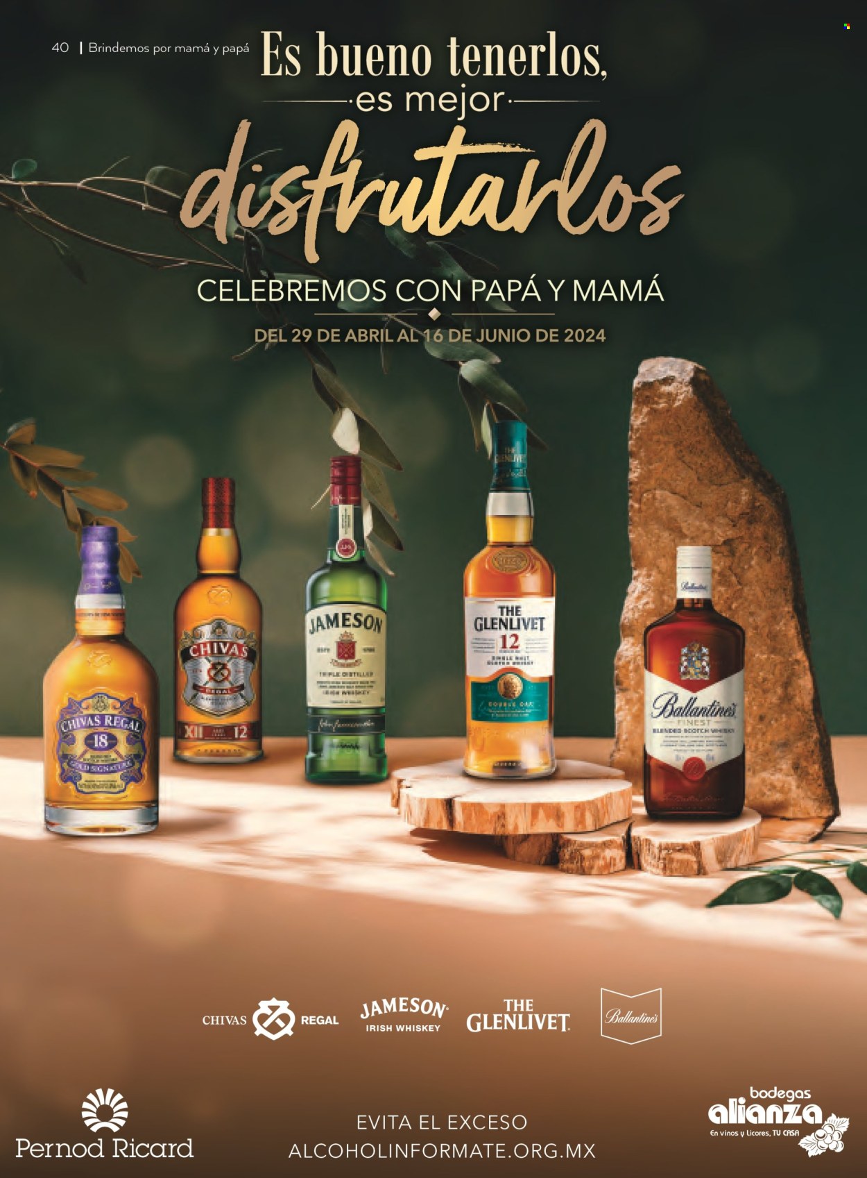 thumbnail - Folleto actual Bodegas Alianza - 1.4.2024 - 30.6.2024 - Ventas - bebida alcohólica, vino, Ballantine's, Jameson, whisky, Chivas Regal. Página 42.