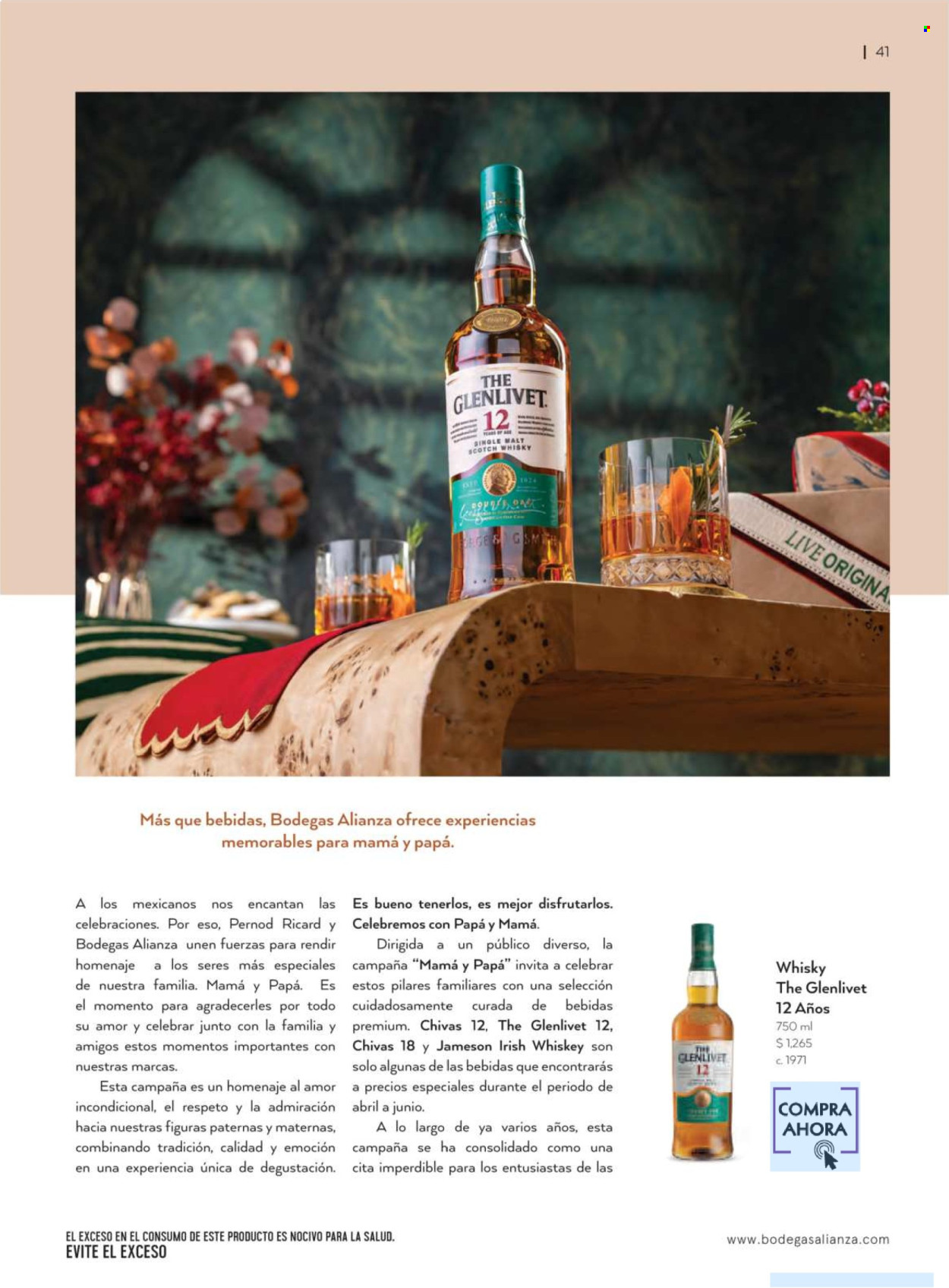 thumbnail - Folleto actual Bodegas Alianza - 1.4.2024 - 30.6.2024 - Ventas - Jameson, whisky, Scotch Whisky, Chivas Regal. Página 43.