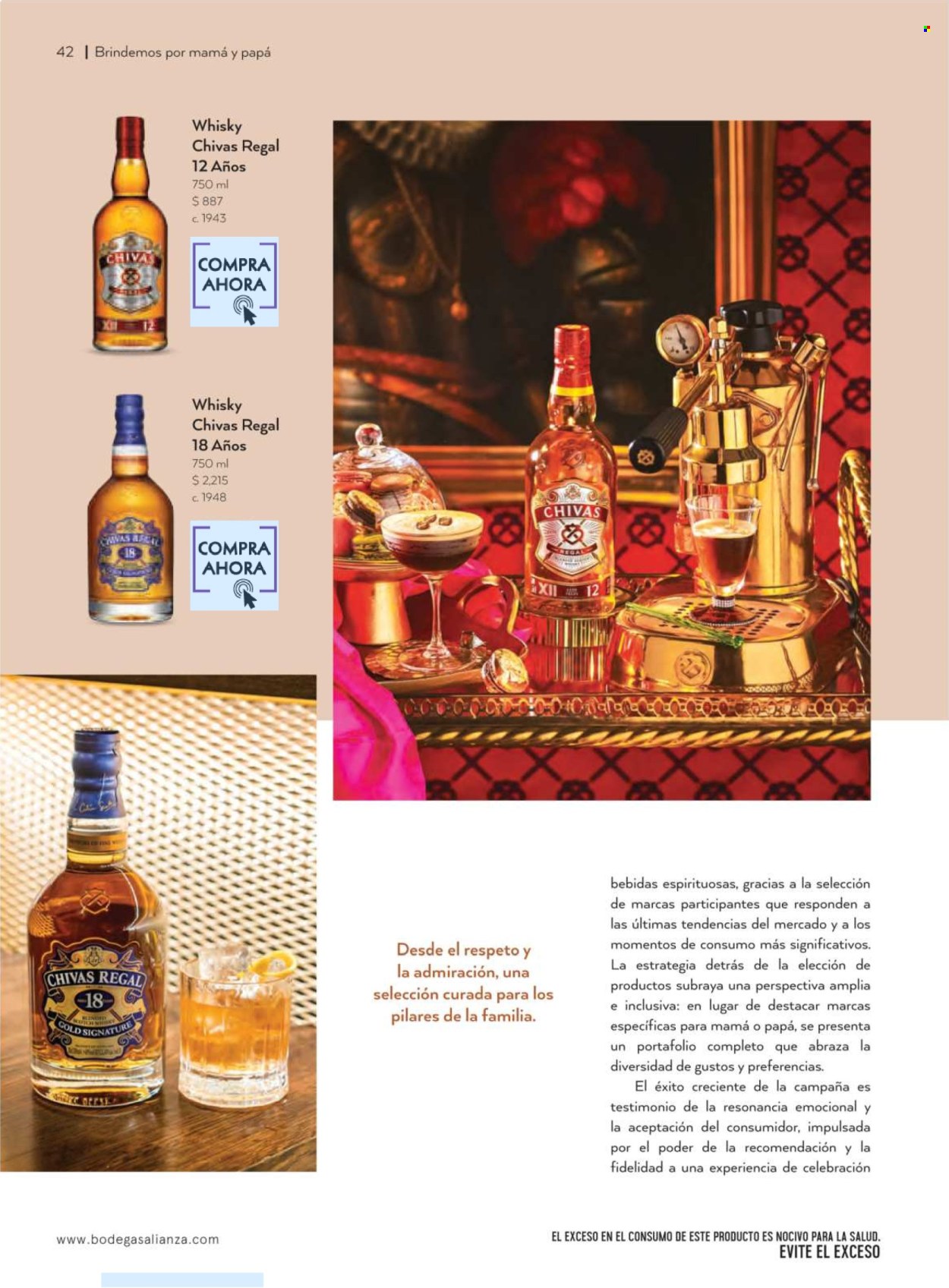 thumbnail - Folleto actual Bodegas Alianza - 1.4.2024 - 30.6.2024 - Ventas - bebida, bebida alcohólica, whisky, Chivas Regal. Página 44.