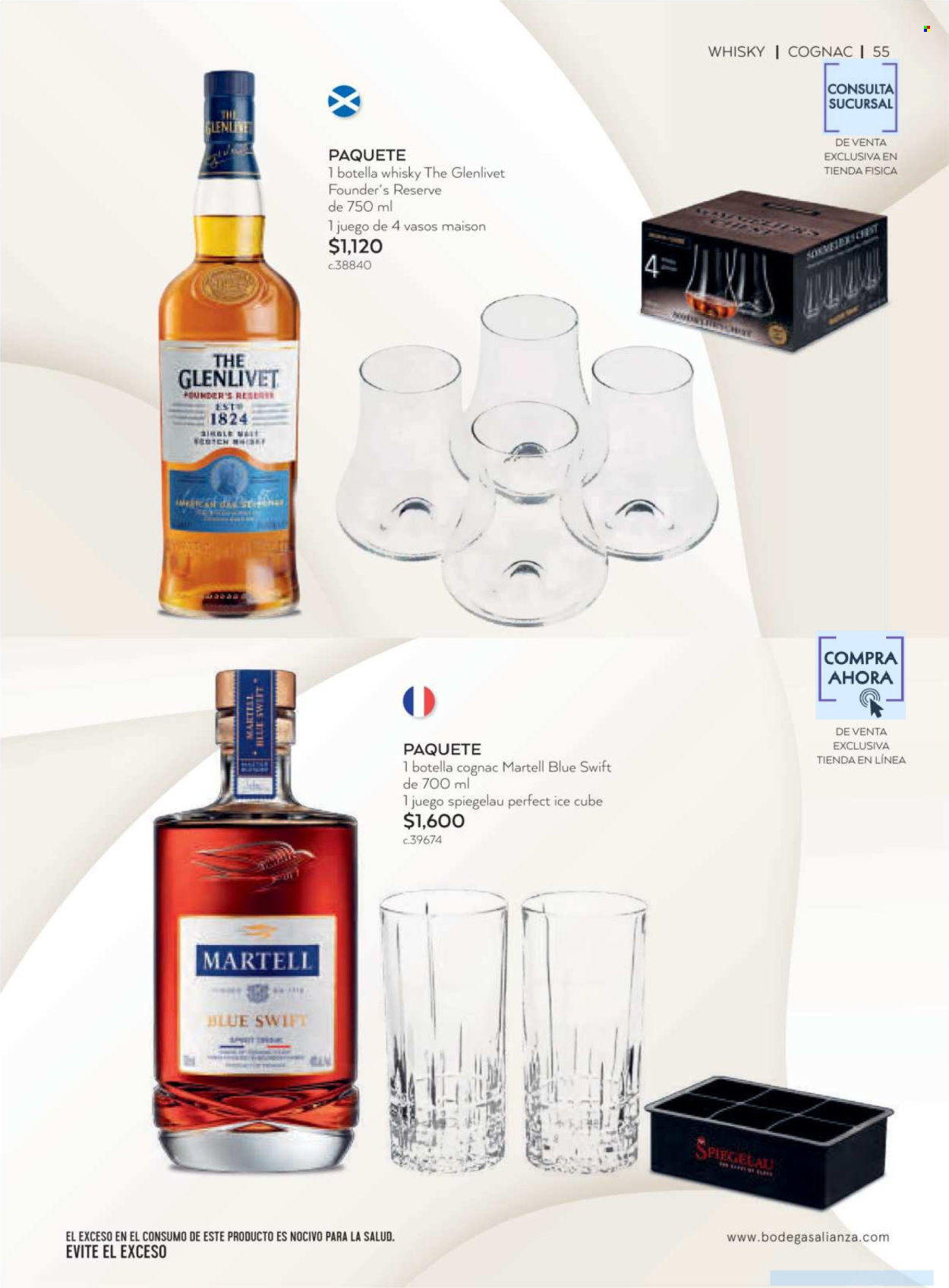 thumbnail - Folleto actual Bodegas Alianza - 1.4.2024 - 30.6.2024 - Ventas - bebida alcohólica, cognac, whisky. Página 57.