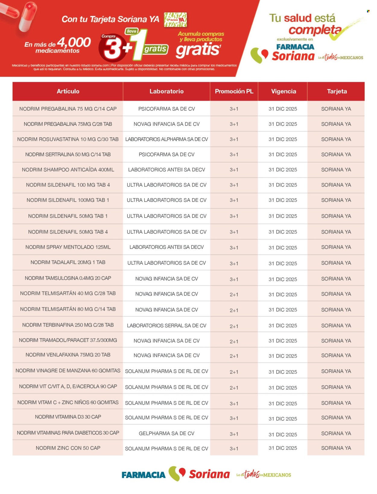 Catálogo Soriana - 24.1.2025 - 31.12.2025. Página 1