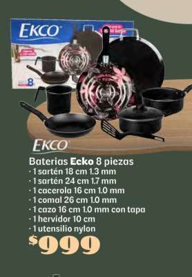 Baterías Ekco 8 piezas