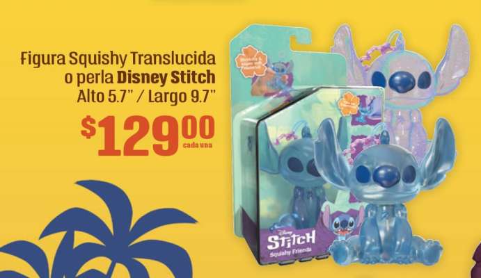 Figura Squishy Translúcida o perla Disney Stitch