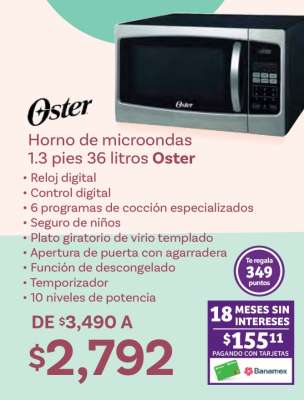 Horno de microondas Oster