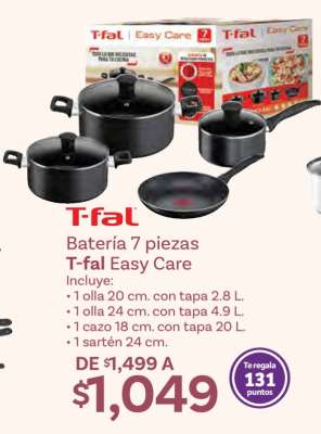 Batería 7 piezas T-fal Easy Care