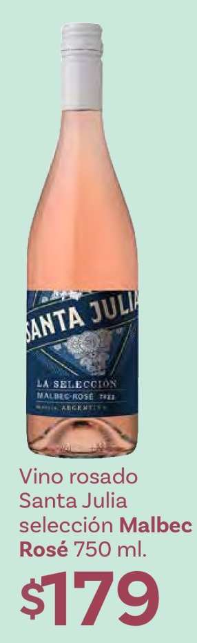 Vino rosado Santa Julia selección Malbec Rosé 750 ml