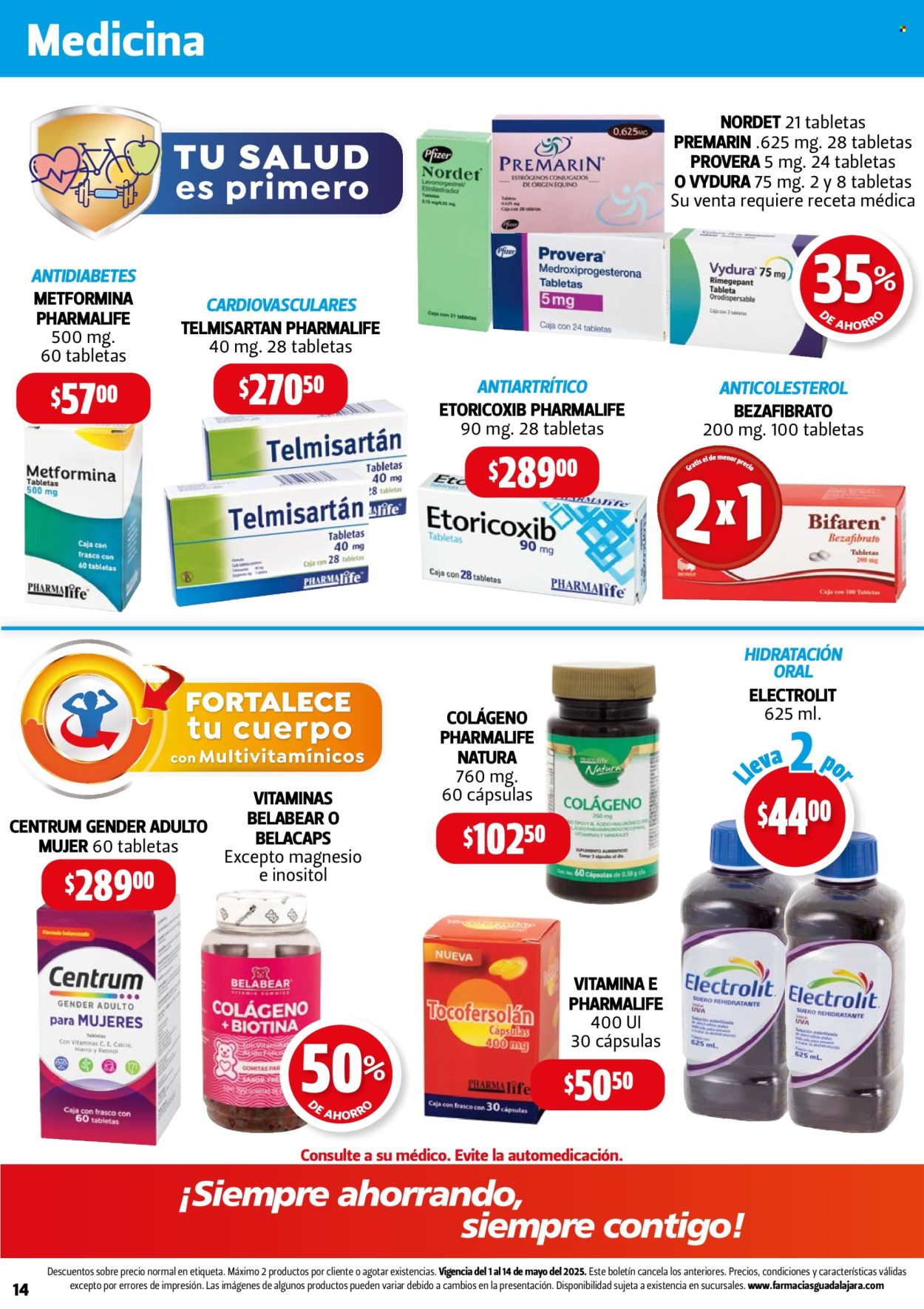 Catálogo Farmacias Guadalajara - 1.5.2025 - 14.5.2025. Página 1