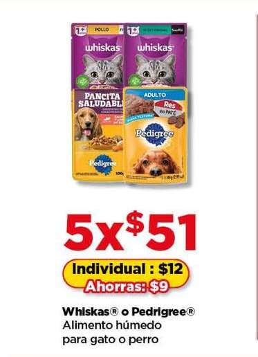 Whiskas o Pedigree Alimento húmedo