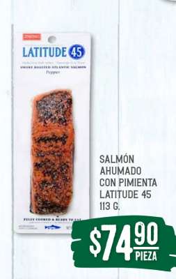 Salmón Ahumado con Pimienta Latitude 45 113 g