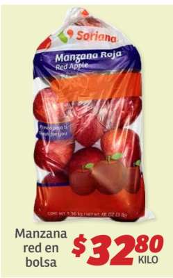 Manzana red en bolsa