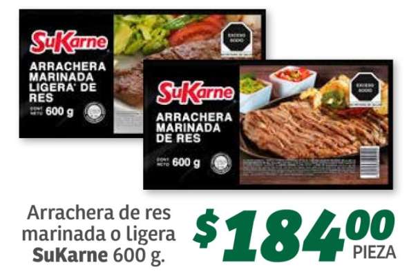 Arrachera de res marinada o ligera SuKarne