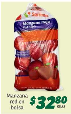 Manzana red en bolsa